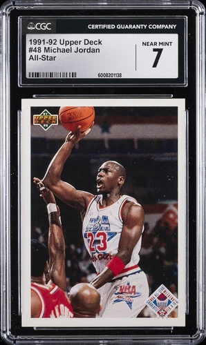 1991-92 UPPER DECK ALL-STAR #48 MICHAEL JORDAN CGC 7