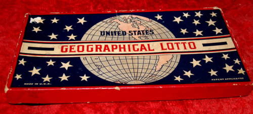Vintage GAME 30's United States Geographical Lotto RARE - Picture 3 of 3
