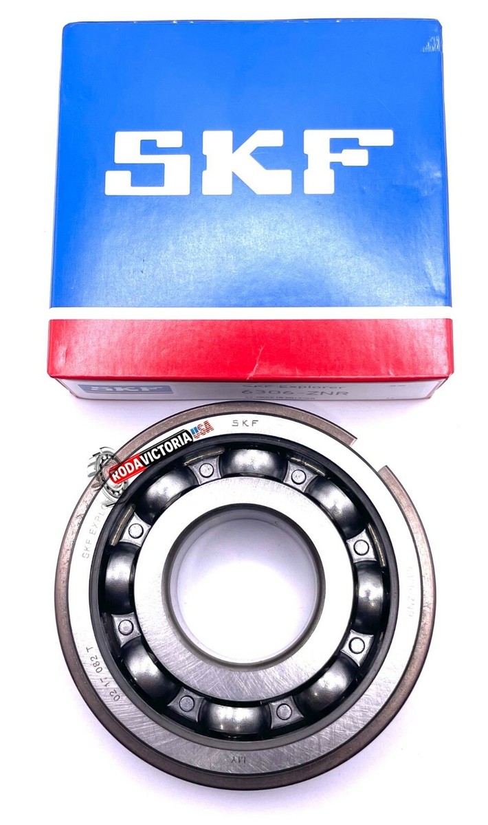 6306-ZNR Deep Groove SKF Shielded Bearing W/Snap Ring 30x72x19mm