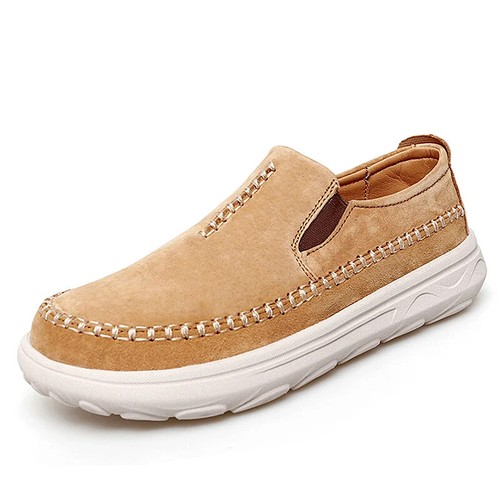 Zapatos de conducción cómodos informales ligeros de negocios de cuero genuino para hombre - Imagen 12 de 30