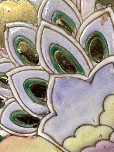 Tarro de jengibre pintado a mano verde chino verde floral y hoja de vid 4404 - Imagen 4 de 19