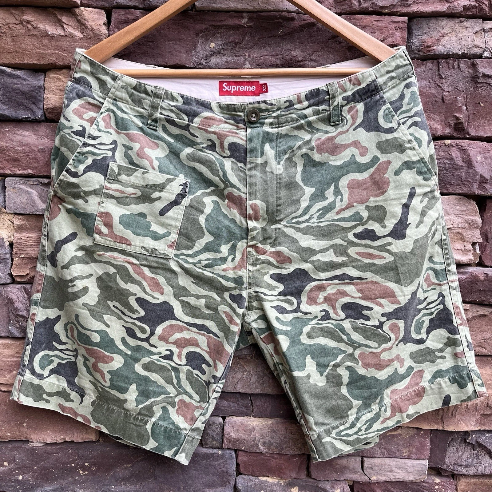 RARE Short de travail militaire canard camouflage suprême taille 32 homme adulte SS13 vêtement