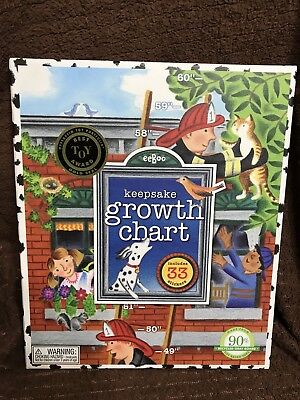 eeboo keepsake growth chart fireman rescue stickers height fireman height chart