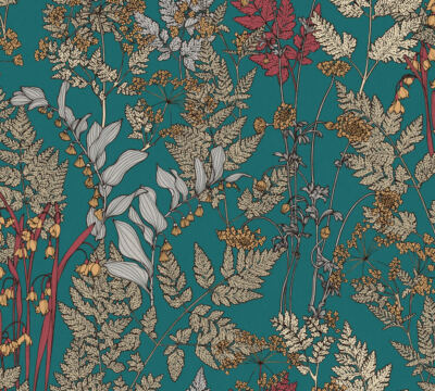 Tapete Vlies Floral Blumen blau gelb rot Architects Paper 37751-5 (8,50 /1qm)