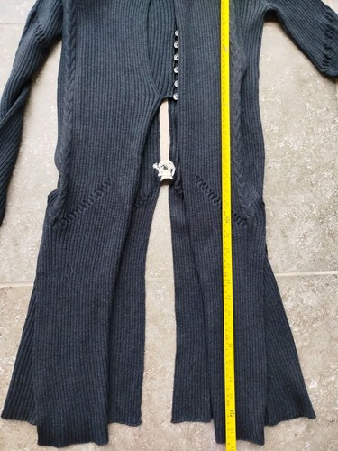 M+F Girbaud Cardigan Maglione Asimmetrico Bottoni Lana Blu Scuro Vintage Tagl... - Foto 19 di 22