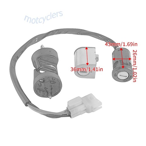 Ignition Switch Fuel Cap Seat Lock Key Set for Kymco ATV Maxxer 90S 2017-2020 - Picture 7 of 10