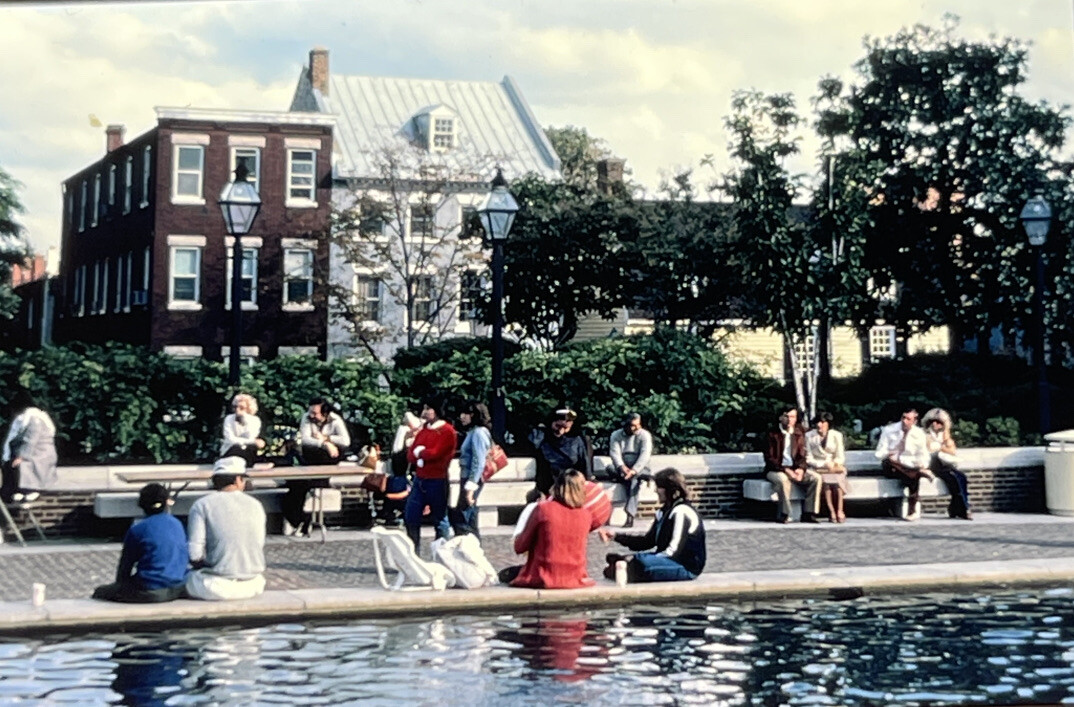 Alexandria Virginia Old Town Reflecting Pool 1980s Photo 35mm