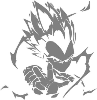 DIY Art Paint Reusable Stencil Silhouette - Dragon Ball Z  Super Saiyan Vegeta