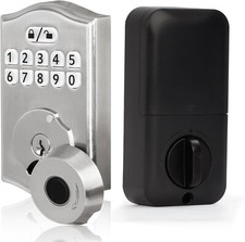 Keyless Smart Deadbolt   3-in-1 Biometric, Keypad  Code Door Lock