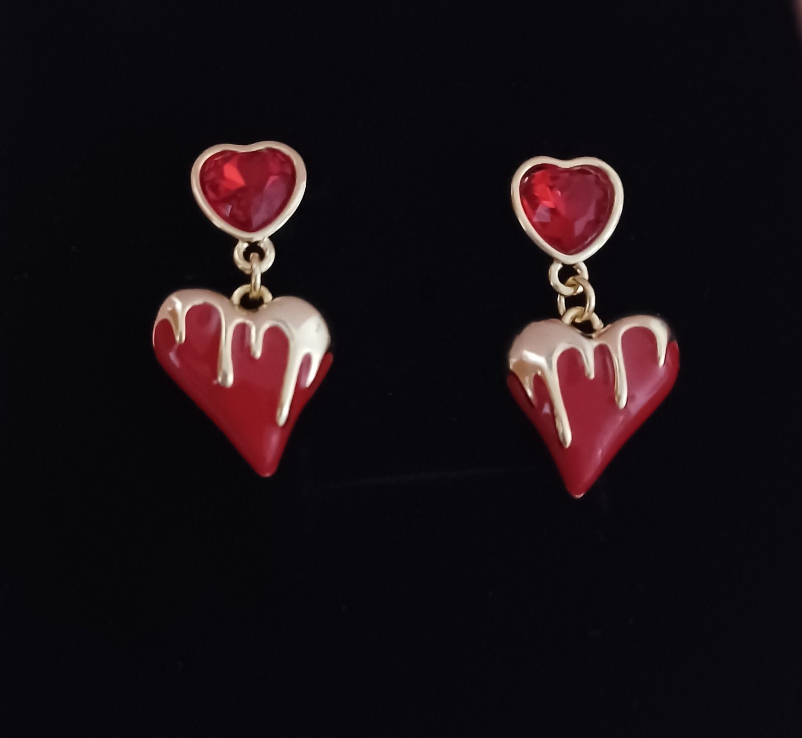 Boucles d'oreilles cœur plaqué or hypoallergéniques pour peaux sensibles