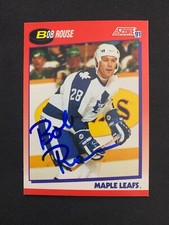 BOB ROUSE MAPLE LEAFS AUTOGRAPH AUTO 91-92 SCORE #246 *11829
