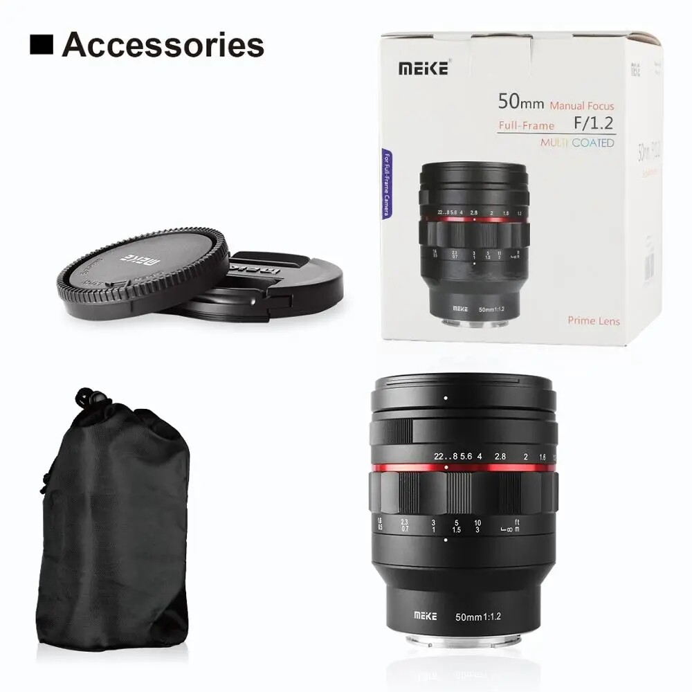 MEIKE 50mm F1.2 Large Aperture Full Frame Manual Lens Canon Nikon