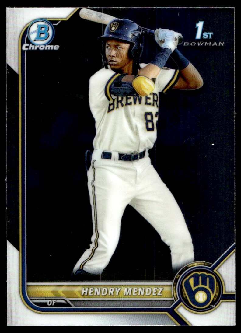 2022 Bowman Chrome Hendry Mendez A106 Milwaukee Brewers #BCP-88