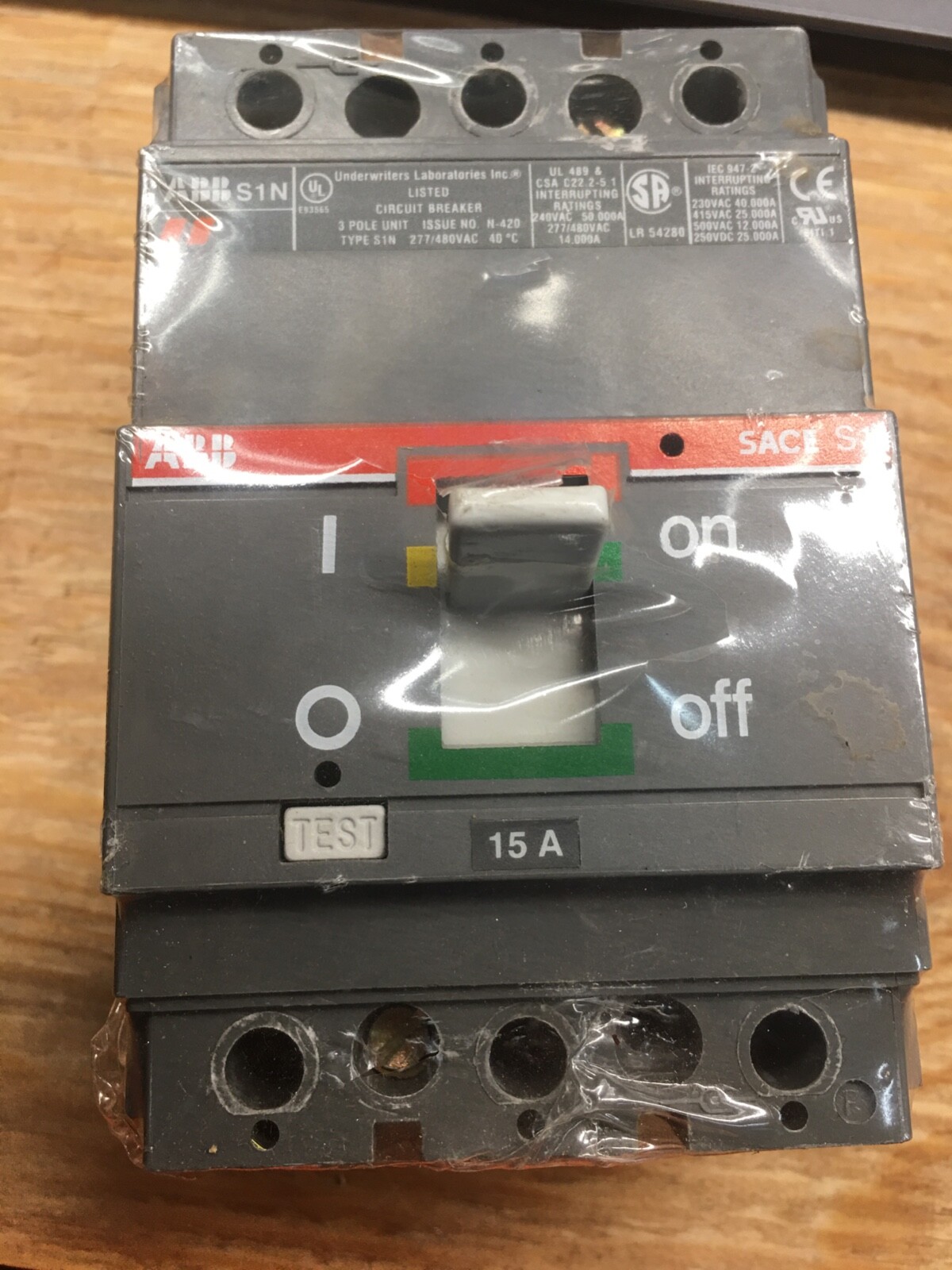 ABB SACE TMAX T2H 15Amp,LR54280,3pole,Circuit Breaker eBay