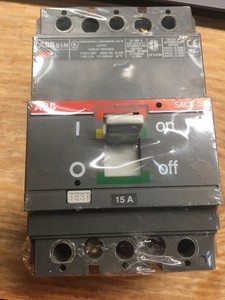 Abb Sace Tmax T2h 15amp Lr54280 3pole Circuit Breaker Ebay