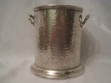   Mappin & Webb's Prince's Plate hammered antique container 5.5" bucket engraved
