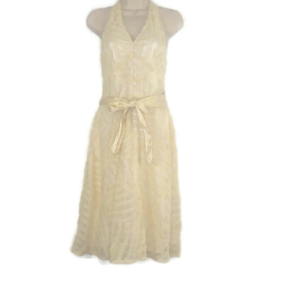 Arden B Ivory All Over Lace Ruffle Halter Dress Size S | eBay Arden B Ivory All Over Lace Ruffle Halter Dress Size S | eBay