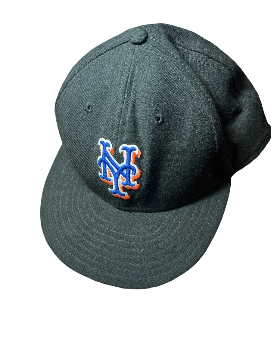 59Fifty NY Mets Black 7 1/4 Flat Brim Hat 