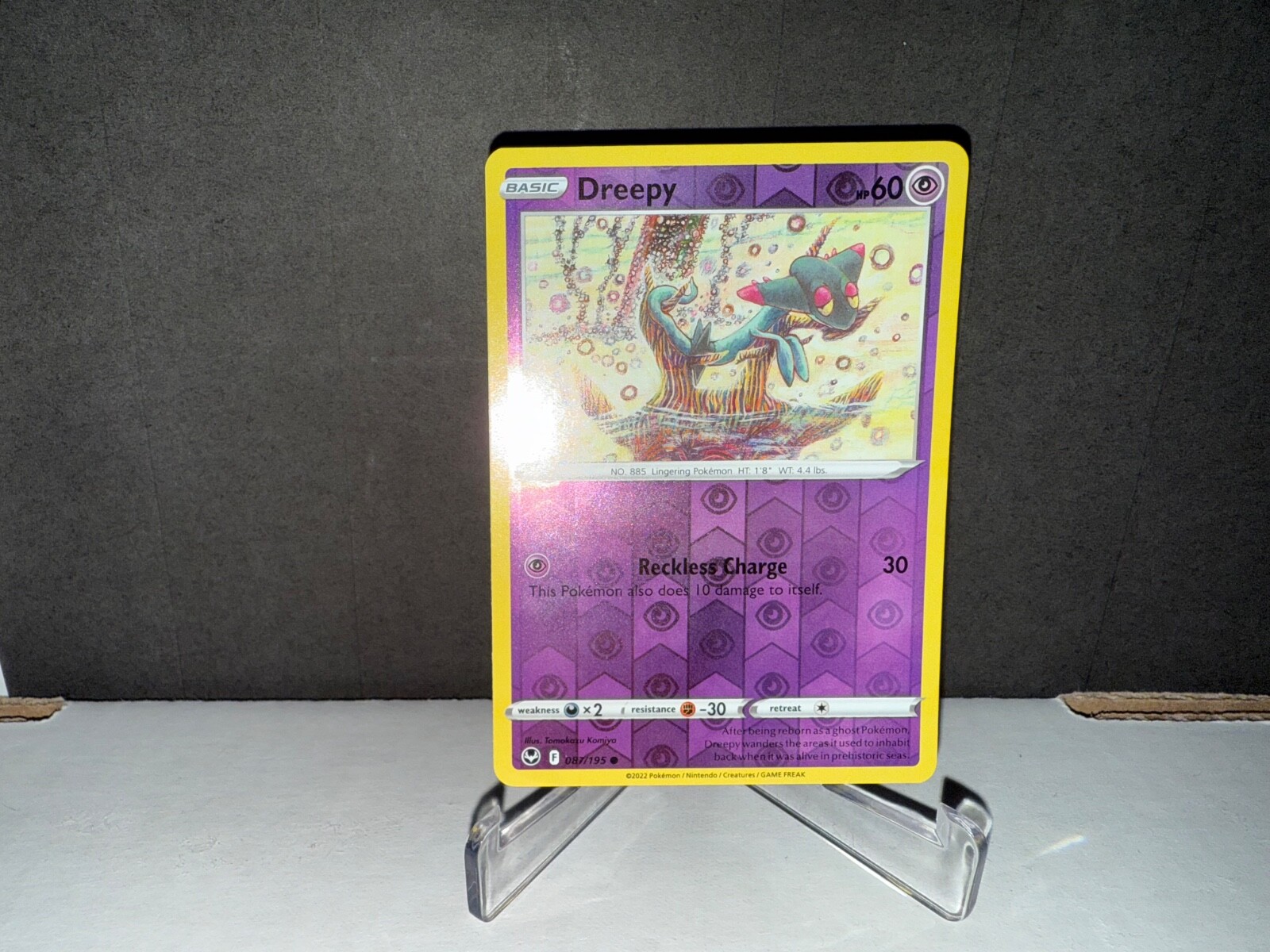 2022 Pokemon TCG Dreepy 087 Silver Tempest Reverse Holo Card NM+