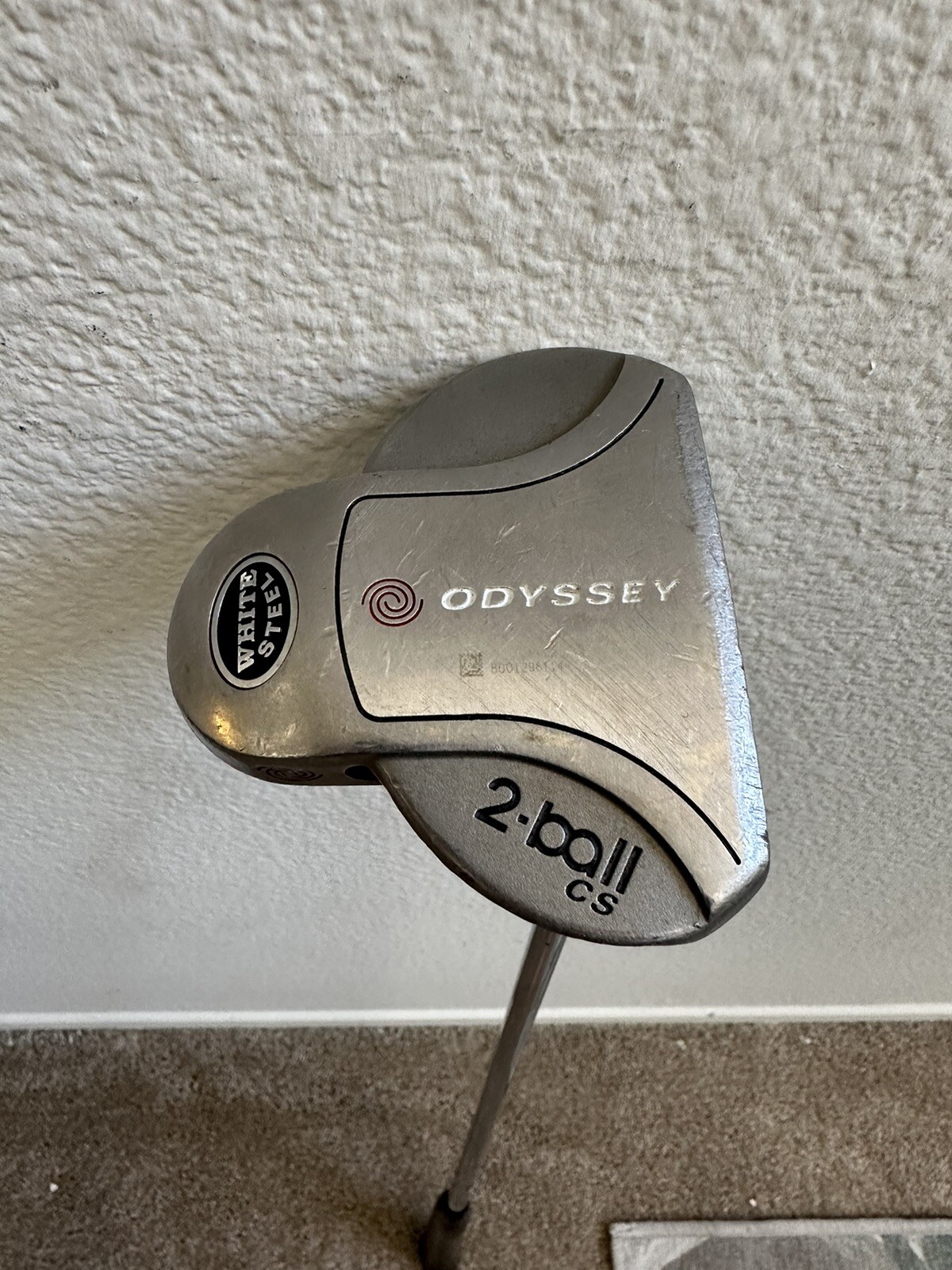 Odyssey 2 Ball CS White Steel Mallet Putter Center Shaft 35” eBay