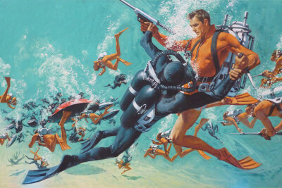 #ad Thunderball Underwater Battle : Frank McCarthy : Archival Quality Art Print $92.95
