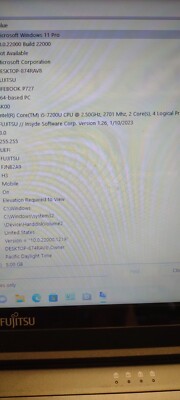 Lifebook P727 2 in 1.i5 7th gen. 8GB.256GB M.2.12.5
