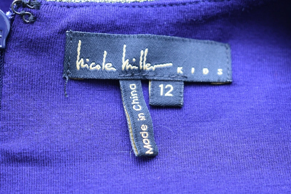 Nicole Miller Dark Blue Teen Girls Fancy Dress Size 12 On Sale - Image 2 of 4