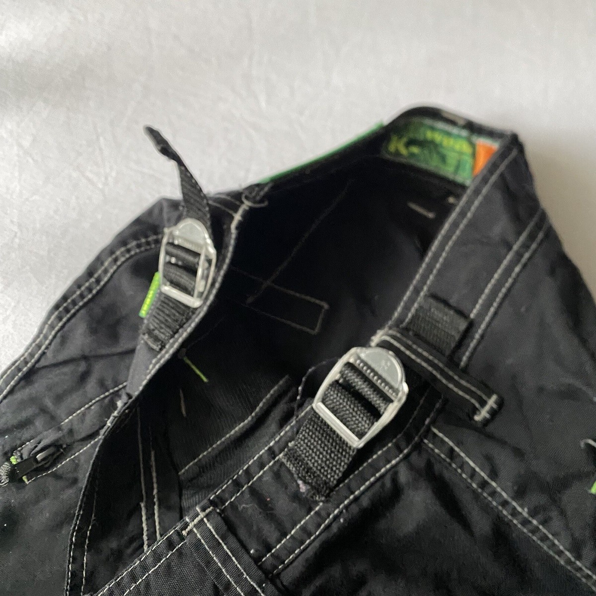 Vintage 90s Y2K Kik Wear Knet Nylon Baggy Wide Leg Rave