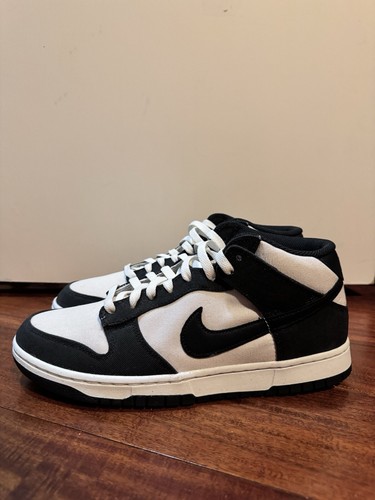 Size 10 - Nike Dunk Mid Panda CANVAS - Picture 4 of 8