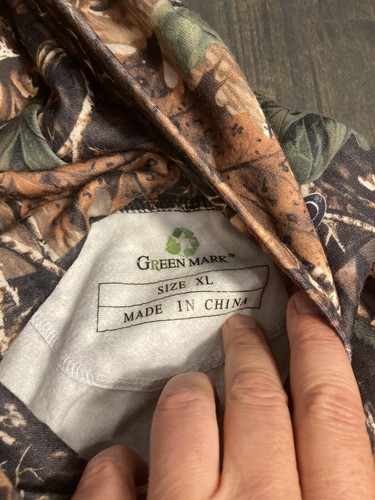 CABELAS Camouflage Hunting Hoodie Fall Green Camo Seclusion 3D XL - Picture 4 of 5