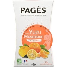 *Lot de 3* PAGES Infusion bio Yuzu mandarine acidulée (20 sachets x 3)