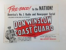 Vintage card poster motion picture  Don Winslow of the coast gaurd 1943