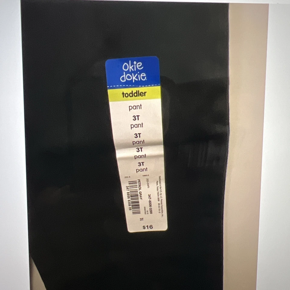 Pantalones cortos Okie Dokie para niños pequeños 100 % algodón negros talla 3T** Foto 2 de 4