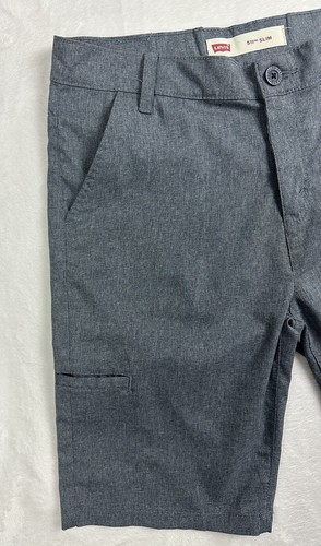 Levi's 511 Boys Shorts Size 18 Gray Hybrid 10" Inseam Quick Dry Outdoor Slim Fit - Picture 3 of 12