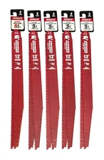 NEW 5PK Diablo DS1212BW2 12" Reciprocating Blade 4/6TPI Nail-Embedded Wood ~Fr.S