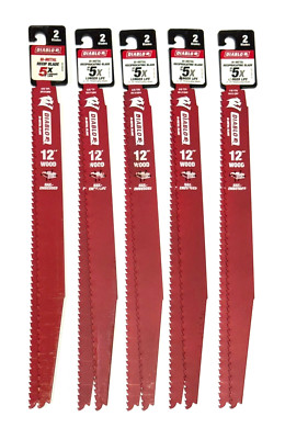 NEW 5PK Diablo DS1212BW2 12'' Reciprocating Blade 4/6TPI Nail-Embedded Wood ~Fr.S