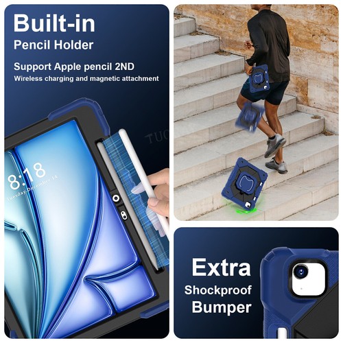 Case For iPad 6/7/8/9/10th Air 6 5 4 Pro 11 2024 Shockproof Rugged Stand Cover - Picture 39 of 174