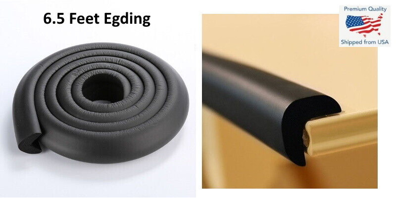 Black - Corner Protector Foam Bumper Baby Safety Guard Strip Table Edge Desk 2M