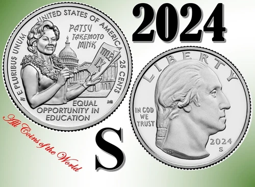 2024-S American Women Quarters Patsy Takemoto Mink Proof — photo from the most recent tracked eBay sale