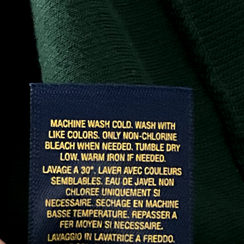 Polo Ralph Lauren Sweater Boys Large L Green 100% Cotton Zip Pullover Preppy - Picture 9 of 14