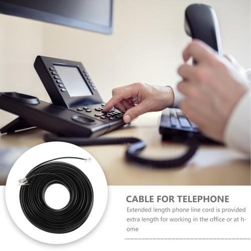 4-Core 4- Core Landline Cable Telephone Line Extension Phone Cable Extension - Zdjęcie 6 z 12
