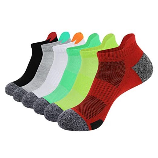 JOYNÉE Mens Ankle Athletic Low Cut Socks Running Sports 10-13 Colorful4-6 Pairs