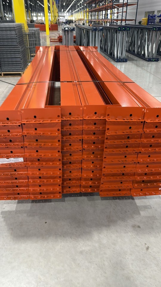 Used Heavy Racking Beams USED Pallet Racking Teardrop Beams Industrial Warehouses Heavy Duty | eBay