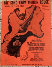 VINTAGE SHEET MUSIC SONG FROM MOULIN ROUGE ZSA ZSA GABOR WHERE IS YOUR HEART