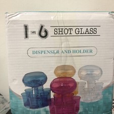Distributeur et support en verre 6 shot liquides de remplissage, distributeur de shot CLEAR