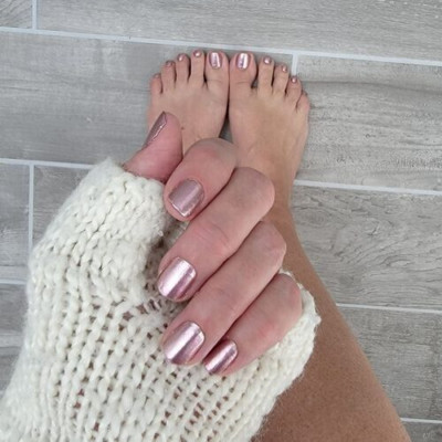 Color Street Nail Polish Strips - PRINCESS CUT (FMS158) PINK SHIMMER