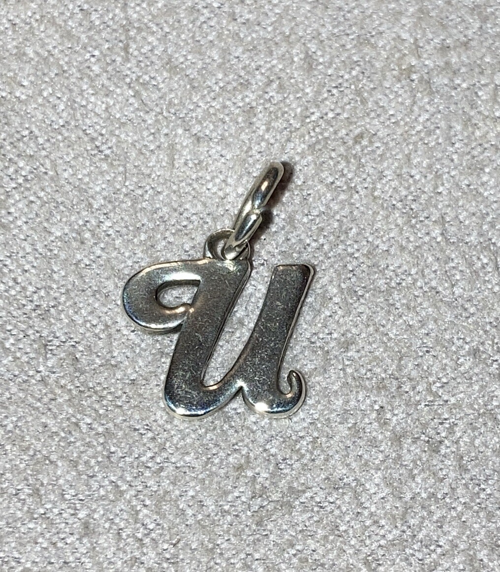 James Avery Initial “u” Script Charm 925 Sterling… - image 2