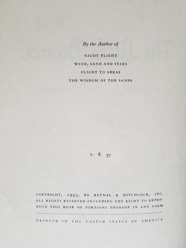 The Little Prince 1943 Antoine De Saint-Exupery First Edition L. 8. 57 Reynal - Picture 4 of 12