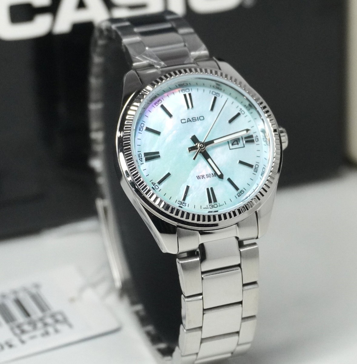 未使用 CASIO MTP 1302D 2A2JF Collection CASIO COLLECTION MTP-1302D-2A2JF Turquoise Blue Men's Wrist