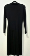 Morton Myles Women 6 Full & Sleeve Length Black Dress Mini Cowl Neck USA Made